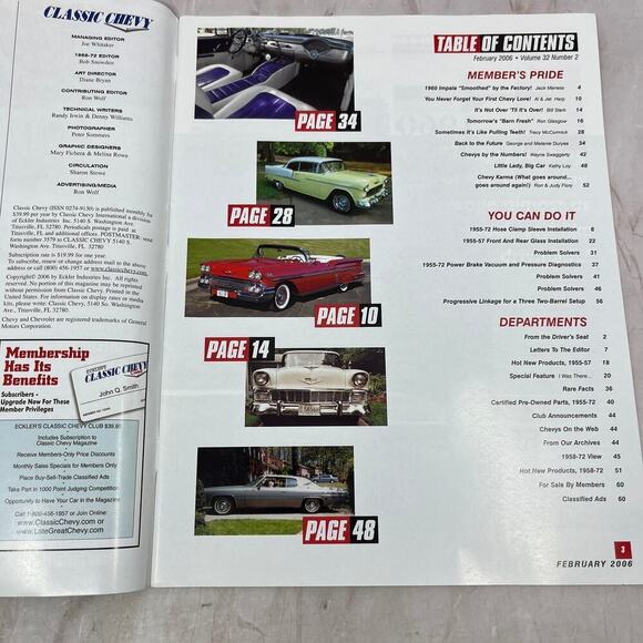 Windshield & Rear Glass '55, '56, '57 Classic Chevy World Magazine Feb 2006 M29 - Picture 2 of 2